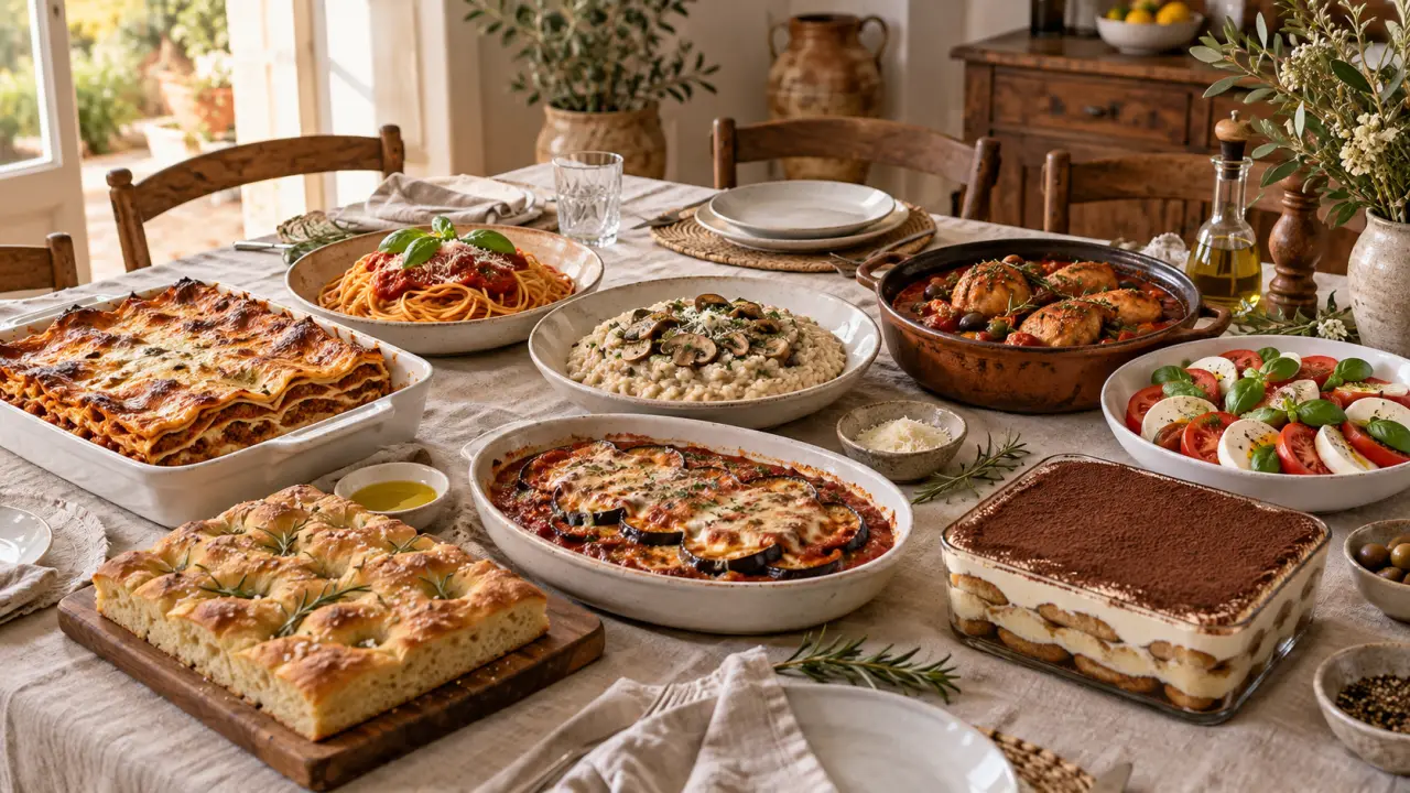 8 recettes italiennes pour un dîner familial réussi, sans complication