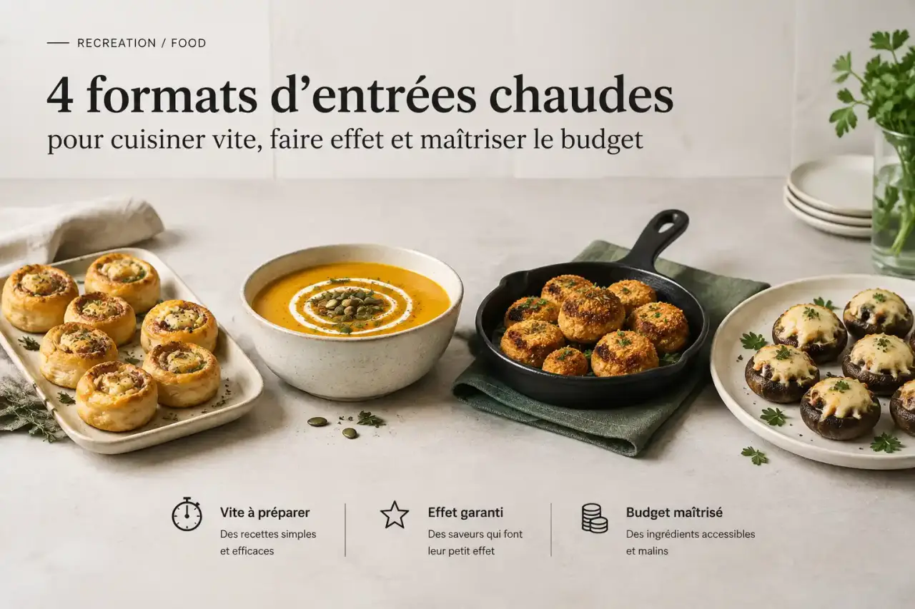 4 formats d’entrées chaudes pour cuisiner vite, faire effet et maîtriser le budget
