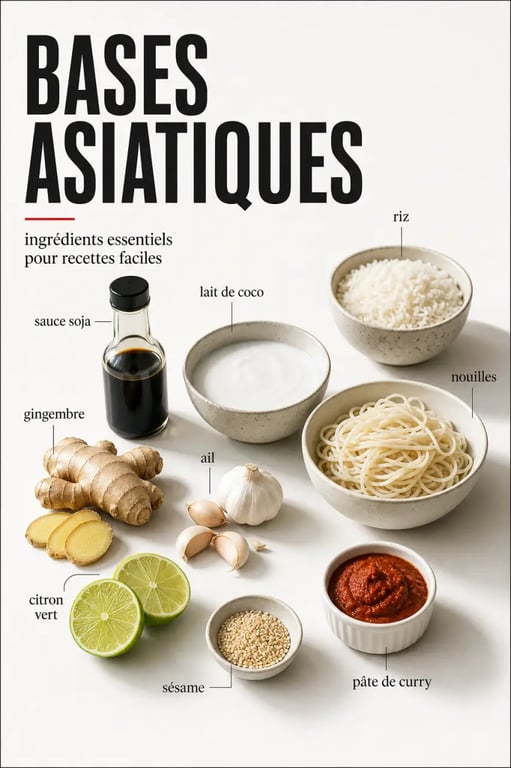 Recettes asiatiques faciles avec les ingrédients de base à avoir sous la main