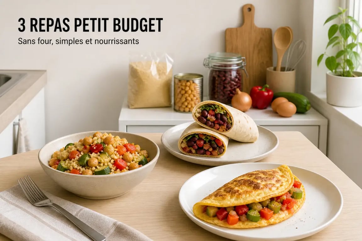Recettes étudiantes faciles et économiques préparées sans four dans une kitchenette
