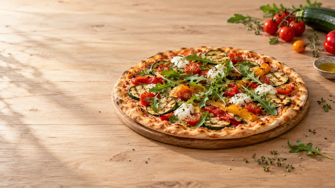 La pizza light reste gourmande avec une base fine et des garnitures bien choisies