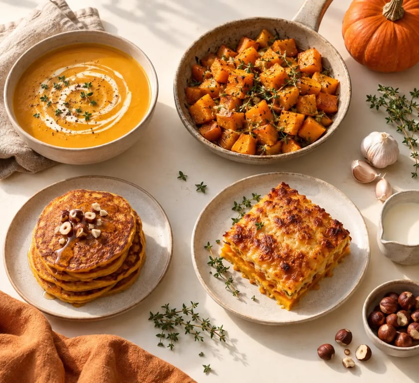 Potiron recettes faciles : velouté, poêlée, gratin et pancakes maison