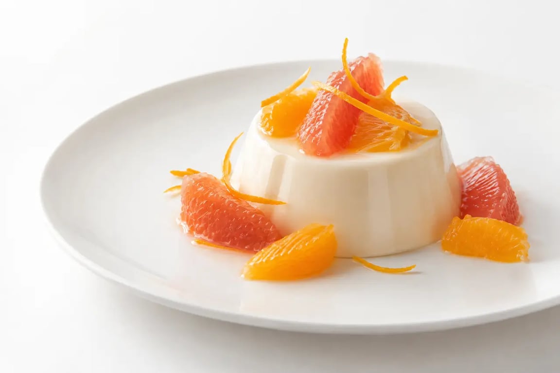 Recettes italiennes gastronomiques : panna cotta aux agrumes