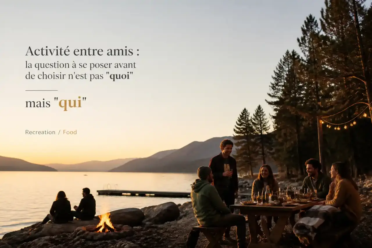 Activité entre amis : la question à se poser avant de choisir n'est pas "quoi" mais "qui"