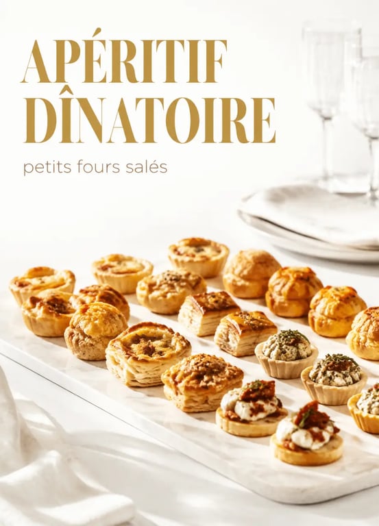 Assortiment de petits fours salés sur plateau pour apéritif dinatoire