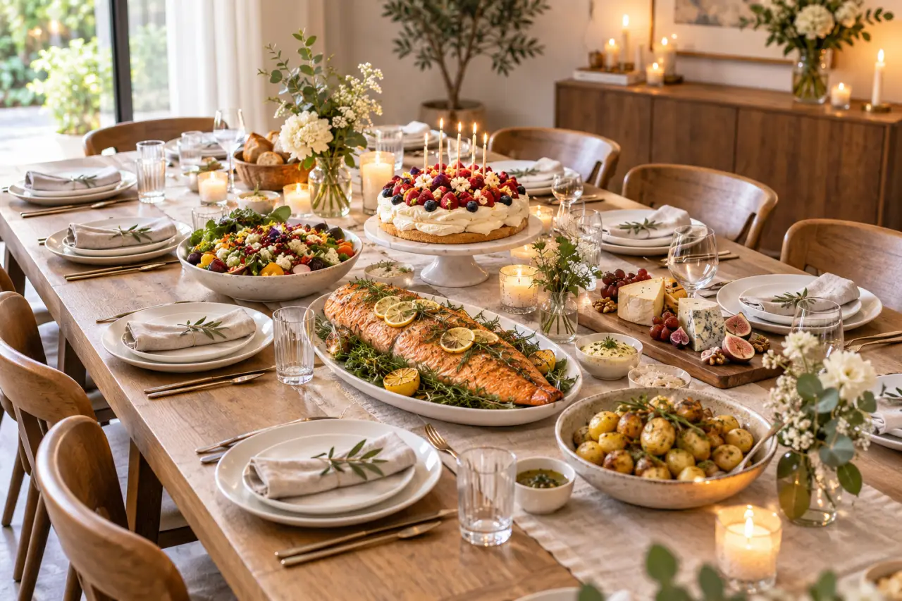 Repas d’anniversaire pour 10 personnes : un menu festif sans passer la soirée en cuisine